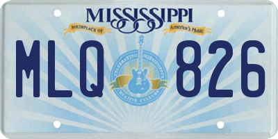 MS license plate MLQ826