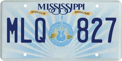 MS license plate MLQ827
