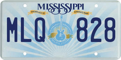 MS license plate MLQ828