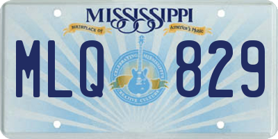MS license plate MLQ829