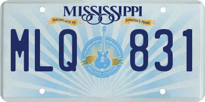 MS license plate MLQ831