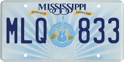 MS license plate MLQ833