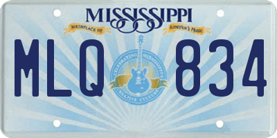 MS license plate MLQ834