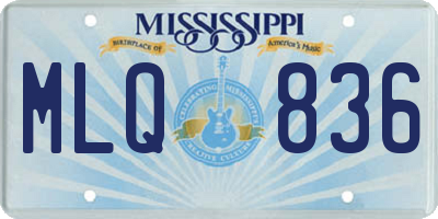MS license plate MLQ836