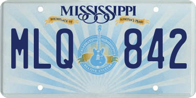 MS license plate MLQ842