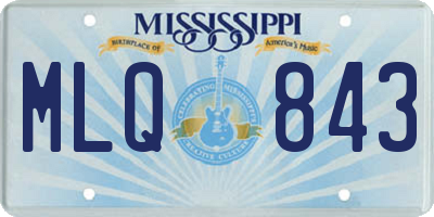 MS license plate MLQ843