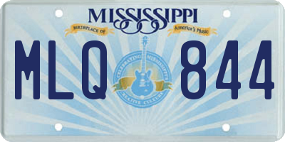 MS license plate MLQ844