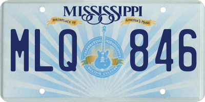 MS license plate MLQ846