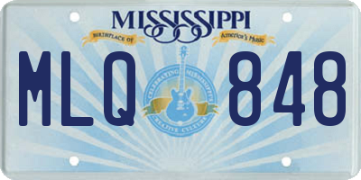 MS license plate MLQ848