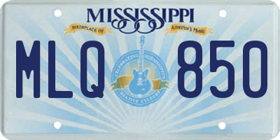 MS license plate MLQ850