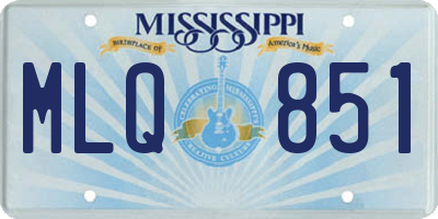 MS license plate MLQ851