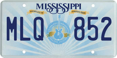 MS license plate MLQ852