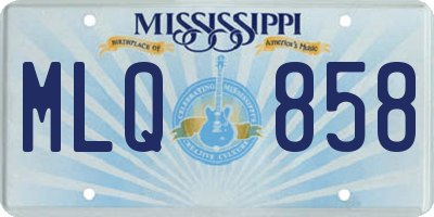 MS license plate MLQ858