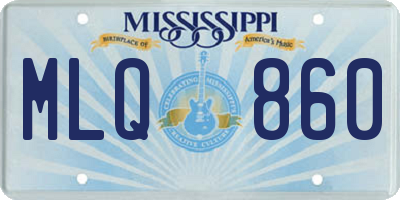 MS license plate MLQ860