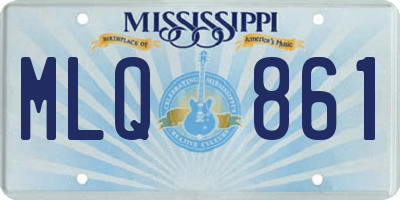 MS license plate MLQ861