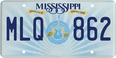 MS license plate MLQ862