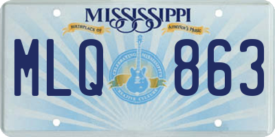 MS license plate MLQ863