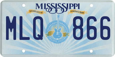 MS license plate MLQ866
