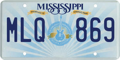 MS license plate MLQ869