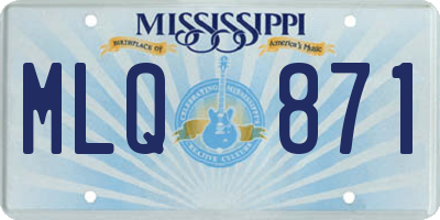 MS license plate MLQ871