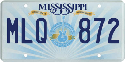 MS license plate MLQ872