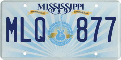 MS license plate MLQ877