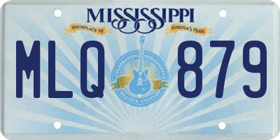 MS license plate MLQ879