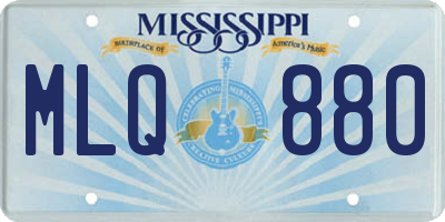 MS license plate MLQ880