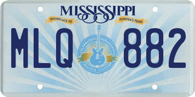 MS license plate MLQ882