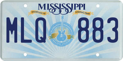 MS license plate MLQ883