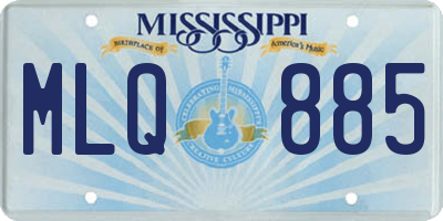 MS license plate MLQ885