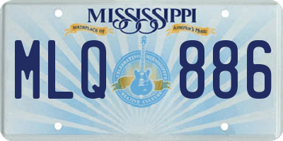 MS license plate MLQ886