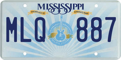 MS license plate MLQ887