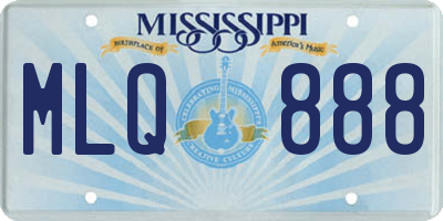MS license plate MLQ888