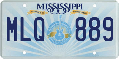 MS license plate MLQ889