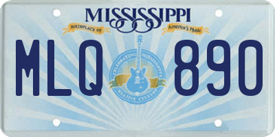 MS license plate MLQ890