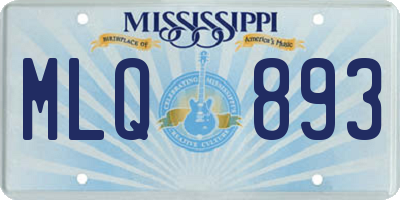MS license plate MLQ893