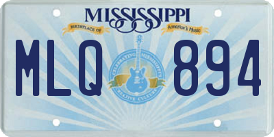 MS license plate MLQ894