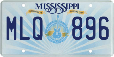 MS license plate MLQ896