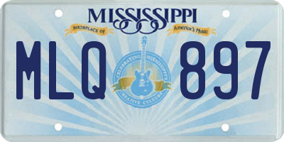 MS license plate MLQ897