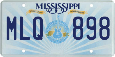 MS license plate MLQ898