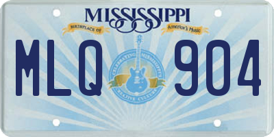 MS license plate MLQ904