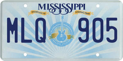 MS license plate MLQ905