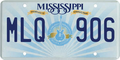 MS license plate MLQ906
