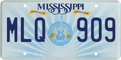 MS license plate MLQ909