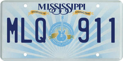 MS license plate MLQ911
