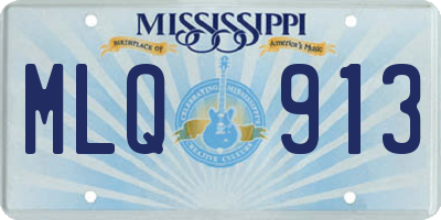 MS license plate MLQ913