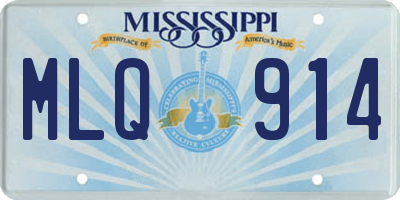 MS license plate MLQ914