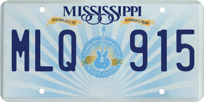 MS license plate MLQ915