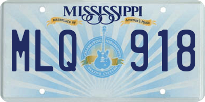 MS license plate MLQ918